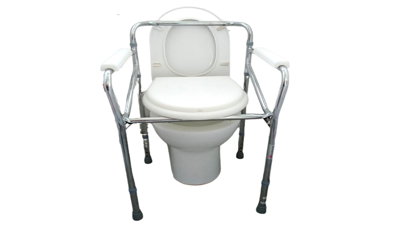 Sunshine NW Lightweight Stationary Height Adjustable Commode Chair With Armrest - Image 6