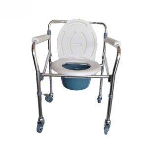 Sunshine NW Mobile Height Adjustable Commode Chair With Wheels Armrest