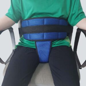 SunShine NW Premium Safety Restraining Seat Belt With Groin Padding & Strap Anti Slipping For Wheelchair Geriatric Chair Commode
