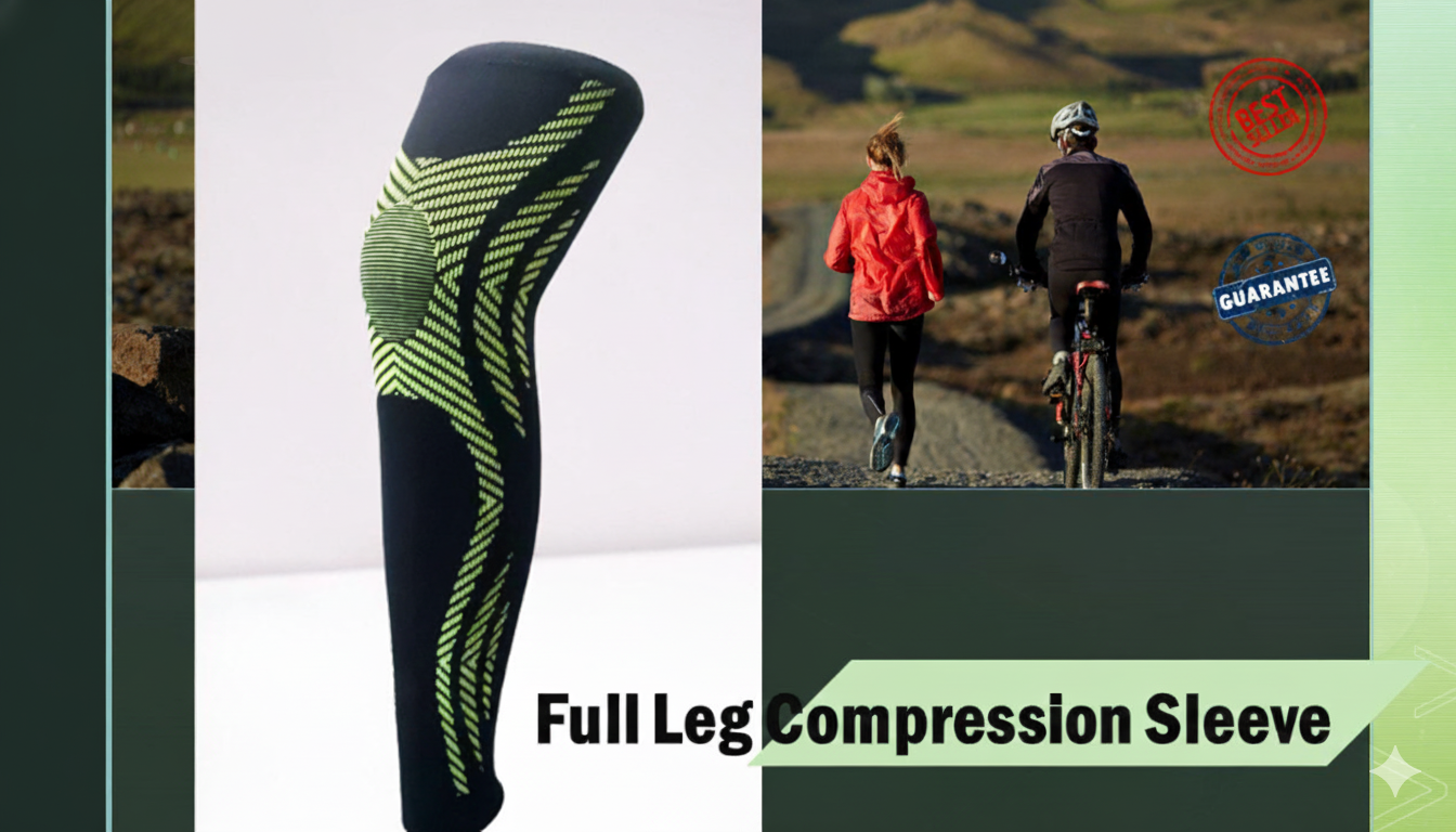 Full Leg Compression Sleeves For Thigh Knee And Calf One Pair