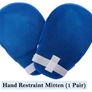 Hand Movement Control Restraint Gloves Mittens For Elderly & Bedridden Patients With Opening Flap One Pair