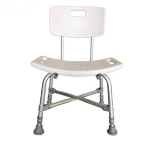 Aluminum ABS Plastic Light Weight Height Adjustable Cross Bars Reinforced Shower Chair With Backrest For Elderly Patient With Limited Mobility