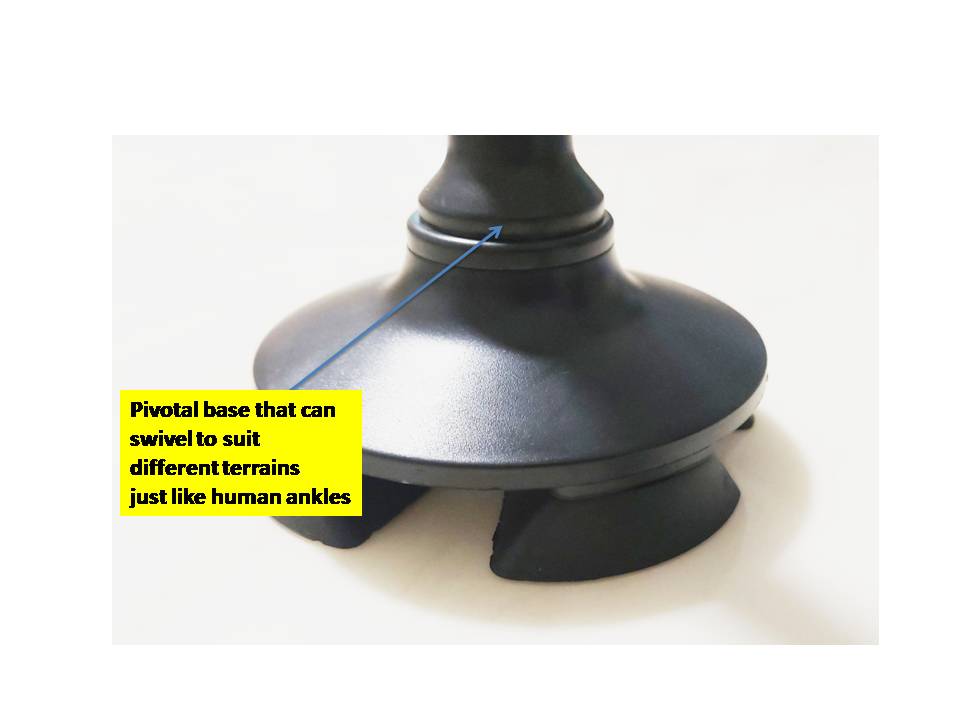 Twin Grip Cane Foldable Light Weight Aluminium Walking Stick With Double Handles LED Light - Image 5