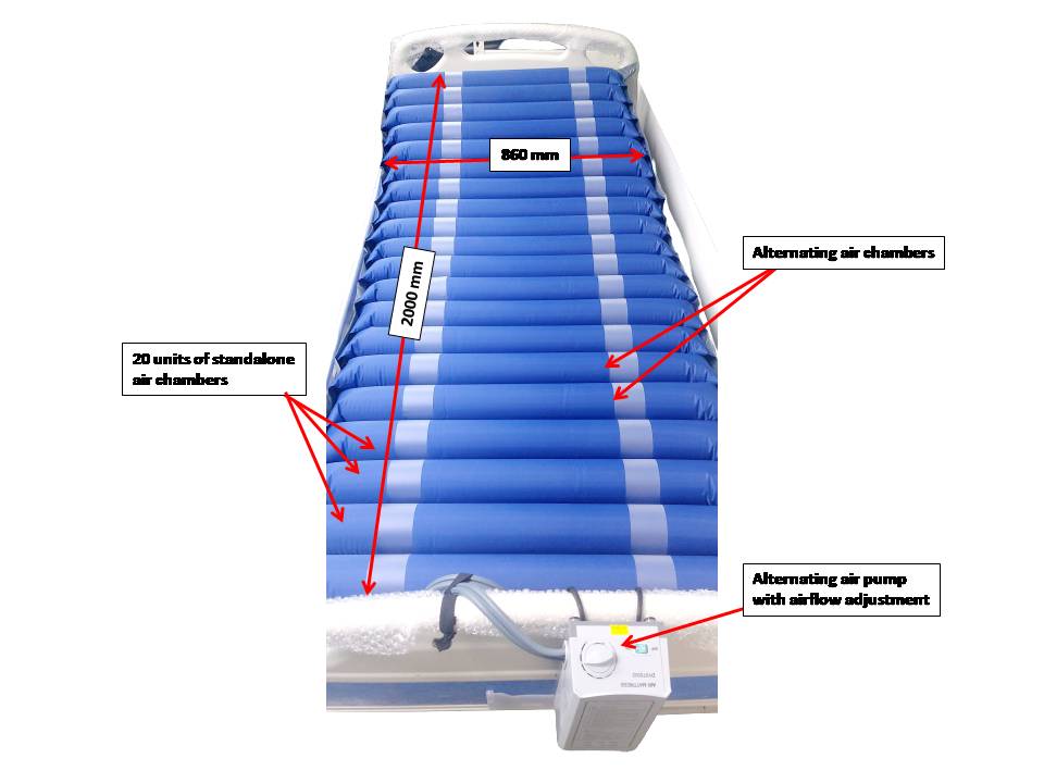Sunshine NW Dynamic Air Mattress Alternating Pressure Tubular Cells Mattress with Adjustable Pump System - Image 2