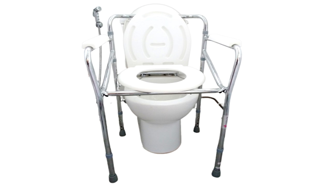 Sunshine NW Lightweight Stationary Height Adjustable Commode Chair With Armrest - Image 7