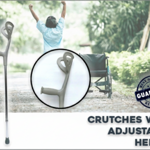 Light Weight Forearm Elbow Crutch Height Adjustable (Single Piece)