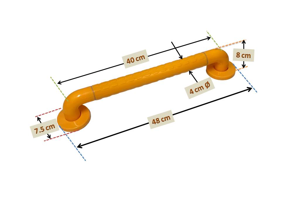 Safety Hand Rail Grab Bar In Toilet Bathroom For Elderly And Those With Mobility Limitation Come In Various Sizes - Image 2