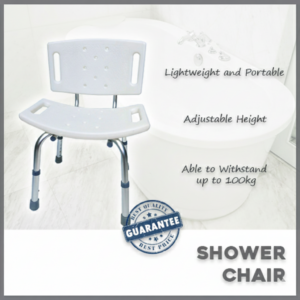 Safety Bath Shower Chair with Back Rest Light Weight