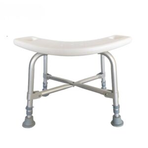 Aluminum ABS Plastic Light Weight Height Adjustable Cross Bar Reinforced Shower Stool Shower Chair For Elderly Patient With Limited Mobility